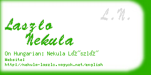 laszlo nekula business card